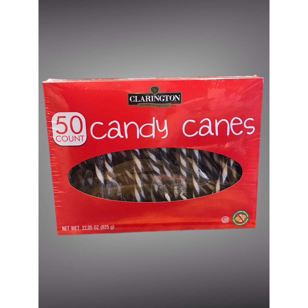 Clarington 50 Count‎  Black And White Christmas Candy Canes
